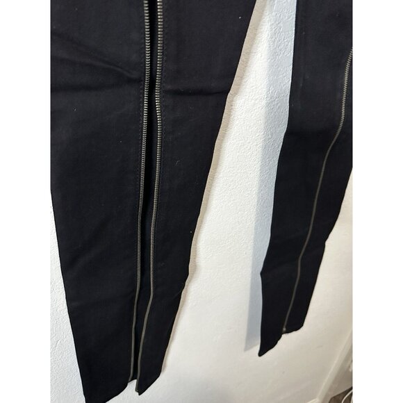 BEBE Women’s Mid Rise Slim Fit Zip Accents Black Jeans Size 31 - Picture 6 of 11